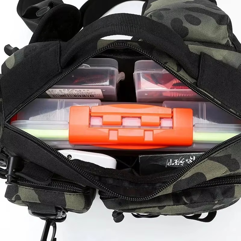 アウトドア戦術キャンプクライミングウエストスリングバッグクロ - Fishing Equipment Bag のレビューと価格